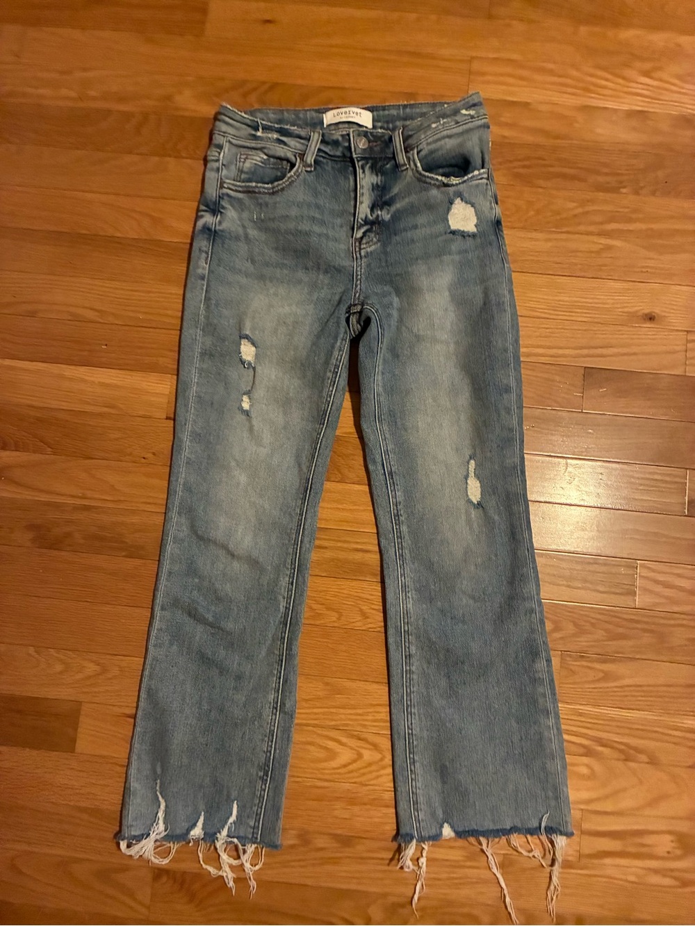 Lovervet High-Rise Flare Jeans - Medium Wash Stretch Denim. Size 26